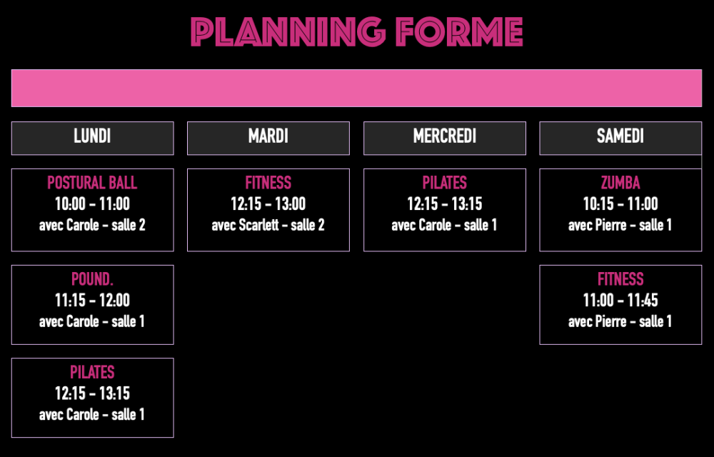 PLANNING FORME